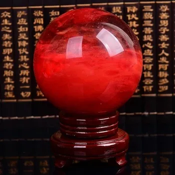 1500-1600g veľké krásne červené topenia quartz crystal ball liečiť