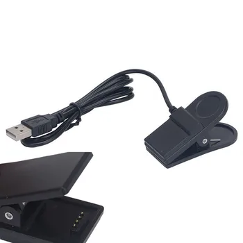 1m/39.4 v USB Nabíjací Kábel pre Garmin Fenix Chronos Black Pevné Vysoko Kvalitného TPE Prenosné Smart Hodinky Nabíjačka, Klip Príslušenstvo