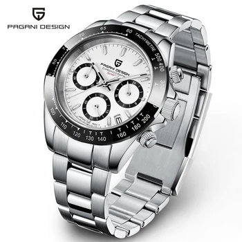 2023 Nové PAGANI DIZAJN Top Luxusné Značky Pánske Quartz Chronograf Nehrdzavejúcej Ocele VK63 Mužov Náramkové hodinky 100M Vodotesné Reloj Hombre