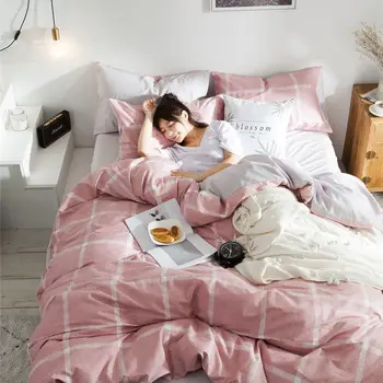 3ks posteľ nastaviť perinu a vybavené list nastaviť Nordic Štýl vytlačené bavlnená posteľná bielizeň sady capa para edredom 160 x 210 cm veľkosť obliečky