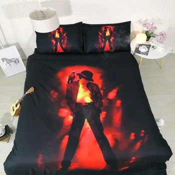 4 KS NA jednu SADU Michael Jackson s Raven 3d posteľná bielizeň nastaviť