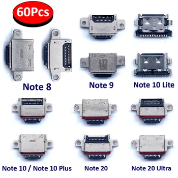 60Pcs/Veľa，Pôvodný Pre Samsung Galaxy Note 20 Ultra 10 Lite 8 9 Plus USB Konektor Nabíjania Zásuvka Nabíjačky Port Konektor Dock Konektor