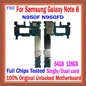 64GB 128 GB Pre Samsung Galaxy Note8 N950F N950FD Doske Pôvodné Odomknúť Android OS Logic Board Plný Čipy Testované Dobrá Práca