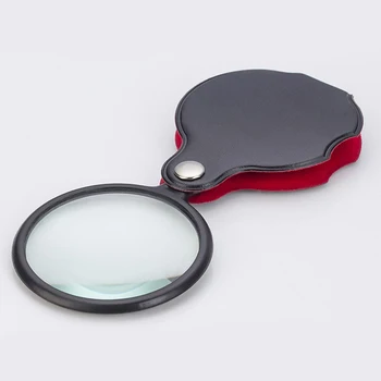 6X/8X Mini Magnifying Glass, Vrecko na Skladací zväčšovacie sklo Šperky lupu HD Oko Sklenené Loupe Sklo Objektívu Prenosné zväčšovacie sklo