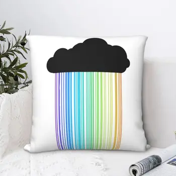 Black Cloud A Rainbow obliečka na Vankúš Štvorcový Vankúš Vtip Zips Domov Dekoratívne Polyester Vankúš na Gauč Miestna jednoduché, ale funkčné izby