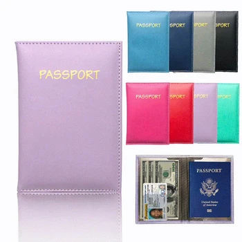 Blokovanie Cestovný Pas Držiak Krytu Slim Id Karty Prípade Cestovná taška Pas Chránič cestovné príslušenstvo Peňaženky