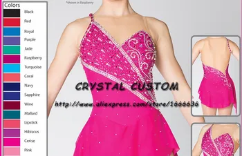 Crystal Vlastné krasokorčuľovanie Šaty Dievčatá Nové Značka, Korčuľovanie Oblečenie Pre Súťaže DR4674