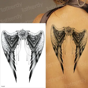 dočasné tetovanie nepremokavé ženy späť tetovanie krídlo letné štýl tetovanie nálepky dievčatá body art fashion tetovanie anjela krídlo tatto