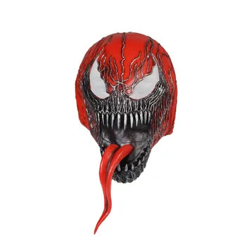 Halloween Cosmask Maska Tmavé Cosplay Superhrdina Červený Pavúk Dlhý Jazyk Latex Horor Halloween Masky