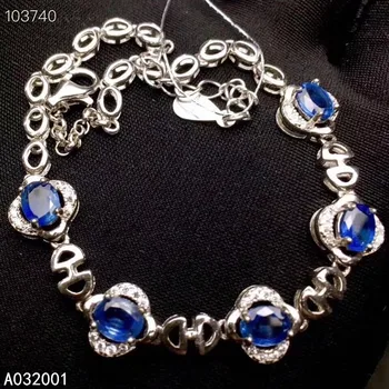 KJJEAXCMY jemné šperky prírodné sapphire 925 sterling silver ženy, drahokam ruke náramok podporu test krásne