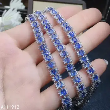 KJJEAXCMY jemné šperky prírodné sapphire 925 sterling silver nové žien ruke náramok podporu test móda