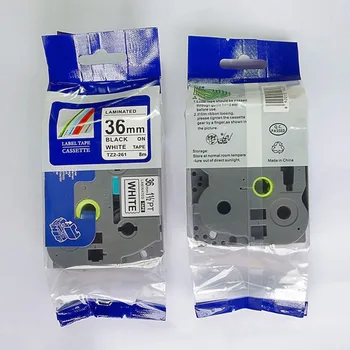 Kompatibilné ptouch kazetové pásky tz laminované pásky tz-261 tze-261 36 mm čierna na bielej tz261 tze261