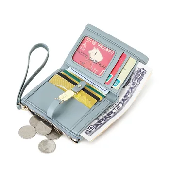 Kórejský Módne Ženy Peňaženky Krátke Peniaze Bag, Slim Tenké Malé Mini Peňaženka Ružová Sučka Mince Kabelku Dámy Walet Slim Vallet cartera