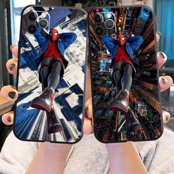 Marvel Spider Man Telefón puzdro Pre iPhone 11 12 13 14 Pro Max 12 13 Mini X XR XS 14 MAX SE 2020 7 8 Plus Mobilné Funda Soft Shell