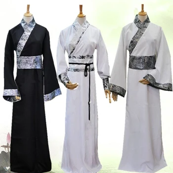 Muž Čínskej Tradičnej Kostým Hanfu Ľudovej Dlhé Šaty, Šaty Tang Kostým pre Mužov Fáze Výkonu Tanečné Kostýmy