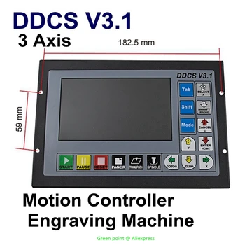 Najnovšie DDCS V3.1 500 KHz Motion Controller Rytie Stroj CNC Systém 3 Os 0-10V Vretena Kontroly, G Kód Stepper Motor Ovládač