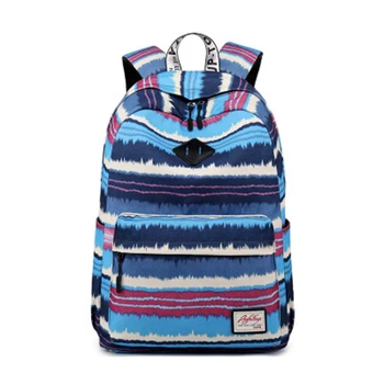 Nové pruhované plátno batoh študentka, taška móda voľný čas cestovanie batoh počítač taška farebné veľkú kapacitu batoh