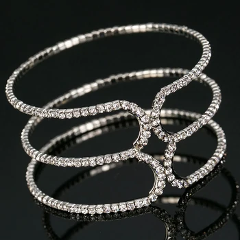 Náramok Kúzlo Kráľovná Náramok Šperky 2019 Originálny Design Multi-circlrs Plný Kamienkami Náramok Svadobné Party B084