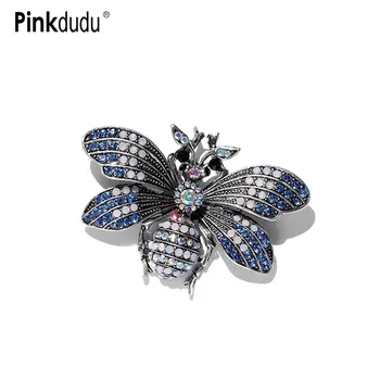Pinkdudu Nové Retro Hmyzu Brošňa Módne Bee Vykladané Drahokamu Brošňa pre Ženy, Šperky, Doplnky, Darčeky PD551