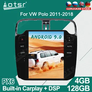 Pre VW Polo 2011 - 2018 Tesla Android autorádia Prehrávač, GPS Navigáciu Auto Multimediálne Stereo Video Headunit DSP carplay 4G SIM