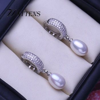 Prírodné pearl náušnice pre ženy drop náušnice elegantné príslušenstvo narodeninovej párty darček podpora