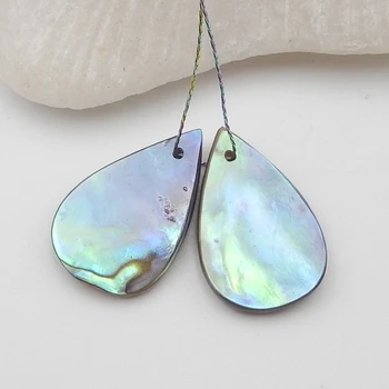 Semi-drahé kamene, Prírodné Abalone Shell Vyrezávané Perličkové Náušnice,Módne Náušnice Jewelry20x14x3mm3g