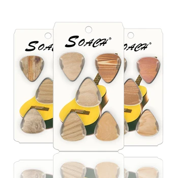 SOACH 10 gitary s póry dreva hrúbky 0.71 mm 1.00 mm 0.46 celuloidu a náhodné gitarové časti