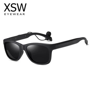 XSW Bezdrôtové Bluetooth Stereo 5.0 Headset Telefón Jazdy slnečné Okuliare/MP3 na Koni Oči Okuliare S Polarizované Slnečné Okuliare UV400