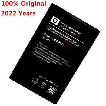 100% Originálne Nové 2000mAh Batéria pre BQ BQ-5035 Velvet BQS-5035 BQ 5035 Mobilný telefón batéria Vysoká kvalita