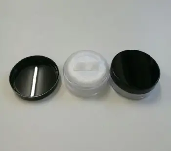 100ks plastové 20ml prázdne kompaktné puzdro pre minerálny prášok, jasný make-up kompaktov prípadoch, veľkoobchod, prázdne 20 g prášku jar