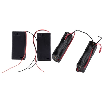 2 Ks AA 3V Batérie Držiak Prípade Box Slot Káblového Spínač Kryt & 2ks Rám 2 X 1,5 V AA Batérie Prípade Držiteľ