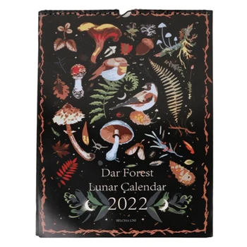 2022 Tmavý Les Nástenný Kalendár Ilustrácia Kalendár Štúdia Pracovný Čas Plánovania Dekorácie Darček Rodinný Kalendár