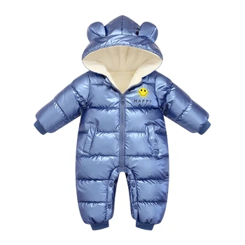 2022 Trakmi, detské oblečenie Zimné velvet Novorodenca Chlapec Dievča Teplé, Hrubé Romper Jumpsuit Kapucňou Snowsuit kabát deti oblečenie