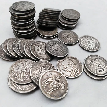 50pcs Čínske mince 19 mm Šťastie Feng Shui Strieborných Mincí Rôznych druhov Kópiu Mince