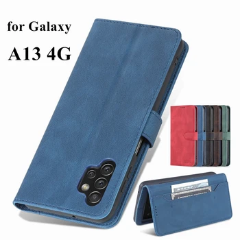 AZNS Kožené puzdro Kvality Vybavené obal pre Samsung Galaxy A13 4G Telefón Tašky Sloty pre Karty Peňaženky ochranné Puzdro