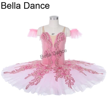 Balet fáze baletné šaty, kostýmy profesionálne tutu Sugar Plum Fairy baletu luskáčik Broskyňa Rozprávky Šípková Ruženka pinkJY023A