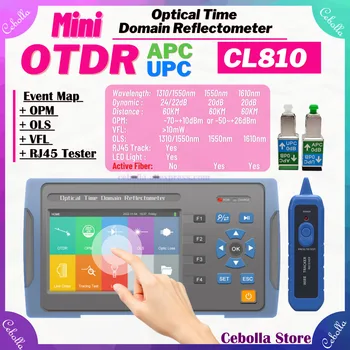 CL810-7U/A 810-5U/MIni OTDR 1610nm 20db odpoveď zrušenia 60KM Optického Vlákna Reflektometra Dotykový Displej OPM VFL OLS Podpora Aktívnej Vlákniny