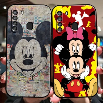 Disney Mickey Mouse Telefón puzdro Pre Samsung Galaxy A32 4G 5G A51 4G 5G A71 4G 5G A72 4G 5G Funda Mäkké Kvapalné Kremíka Coque Čierna