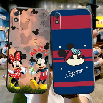 Disney Mickey Mouse Telefón puzdro Pre Xiao Redmi 7 8 9 9A 9C 9T Poznámka 9 9T 9S 10 10 Pro 10S Carcasa Funda Coque Mäkké Čierne