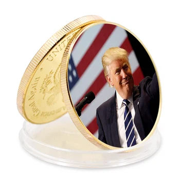 Donald Prezident 2020 Trump Pamätné Mince Á Zlato Skvelé Amerike Výzvou Strieborné Nám Mincí