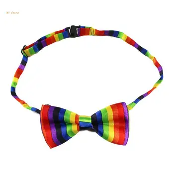 Dospelé Deti 5 V 1 Rainbow Kostým Nastaviť Farebné Bowtie Bezprstové Rukavice, Pančuchy, Podväzky Tutu Sukne Cosplay Party