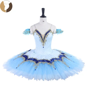 FLTOTURE Dievča Klasickej Odbornej Balet Tutu Sky Blue Palacinka Blue Bird Balet Variácie Zákazku Paquita Fáze Kostýmy