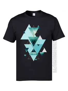 Geometrické Zostavovanie Grafické T Košele, Mens Príležitostných Topy & Tees Jednoduchý Štýl Tlače Lacné T Shirt Nový Záznam Krátky Rukáv Oblečenie