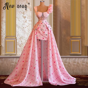 Hot Pink Luxusné Koktejlové Šaty Korálkové Vysoká Nízka Prom Šaty Elegantné Milú, Formálne Šaty Šaty Korzet Party Šaty Župan Soiree