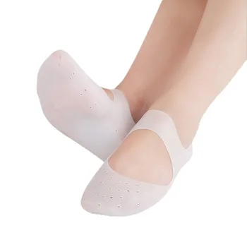 Hot Predaj Silikónové SEBS Hydratačné Ponožky Proti Praskaniu Loď Ponožky Priedušná Arch SPA Nohy Chrániť Vložiť Topánky Podložky