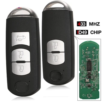 jingyuqin 433Mhz ID49 2 3 Tlačidlá Smart Key vhodné pre MAZDA CX-3 CX-5 Axela Atenza Model SKE13E-01 SKE13E-02 Auto na Diaľkové Ovládanie