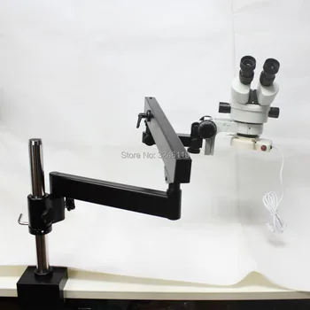 Kontinuálne Zoom Binokulárne Visual 7X-90X Trinocular Priemyselnej Inšpekcie Mikroskopom Dlhé Rameno Boom Svorka Veľké Stereo Stojanu