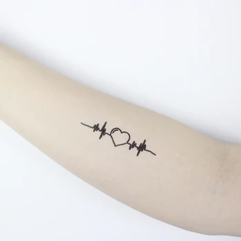 Láska Line Miazgou Dočasné Tetovanie Nálepky Nepremokavé Ženy Muži Dospelých Falošné Body Art Nový Dizajn 10.5X6cm Deti Ručné Tetovanie