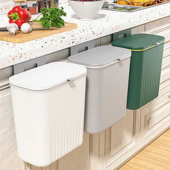 Nové 9L Stenu Koša Kuchynské Skrinky Skladovanie Smart nádoba pre Kúpeľňa Recyklácie Závesné Koše na Odpadky Kuchynské Doplnky