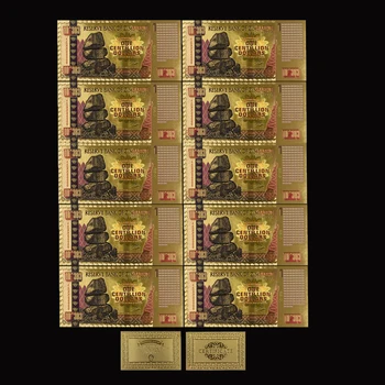 NOVÉ Farebné Fólie Zlatej farby Zimbabwe Jeden Centillion Dolárov Peniaze Zimbabwe Papierové Bankovky Zbierky 10pcs/veľa